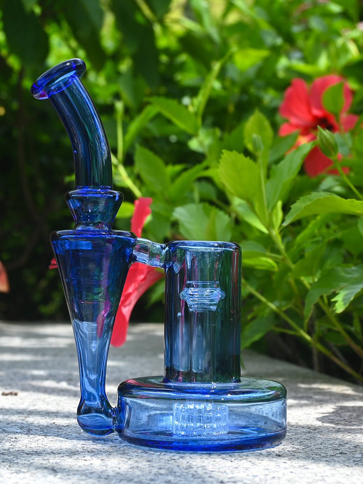 Blue Color RBR Recycler Bong - Croia Glass
