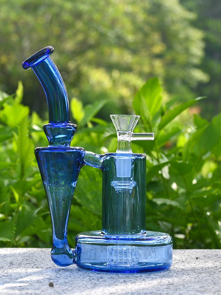 Blue Color RBR Recycler Bong - Croia Glass