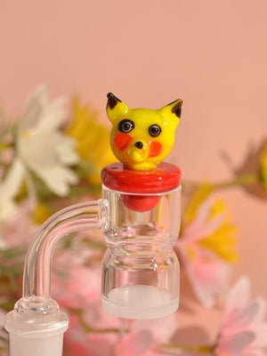 Cute Cat Carb Cap - Croia Glass