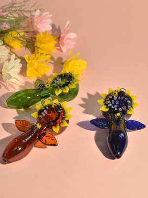 Flower Hand Pipe - Croia Glass