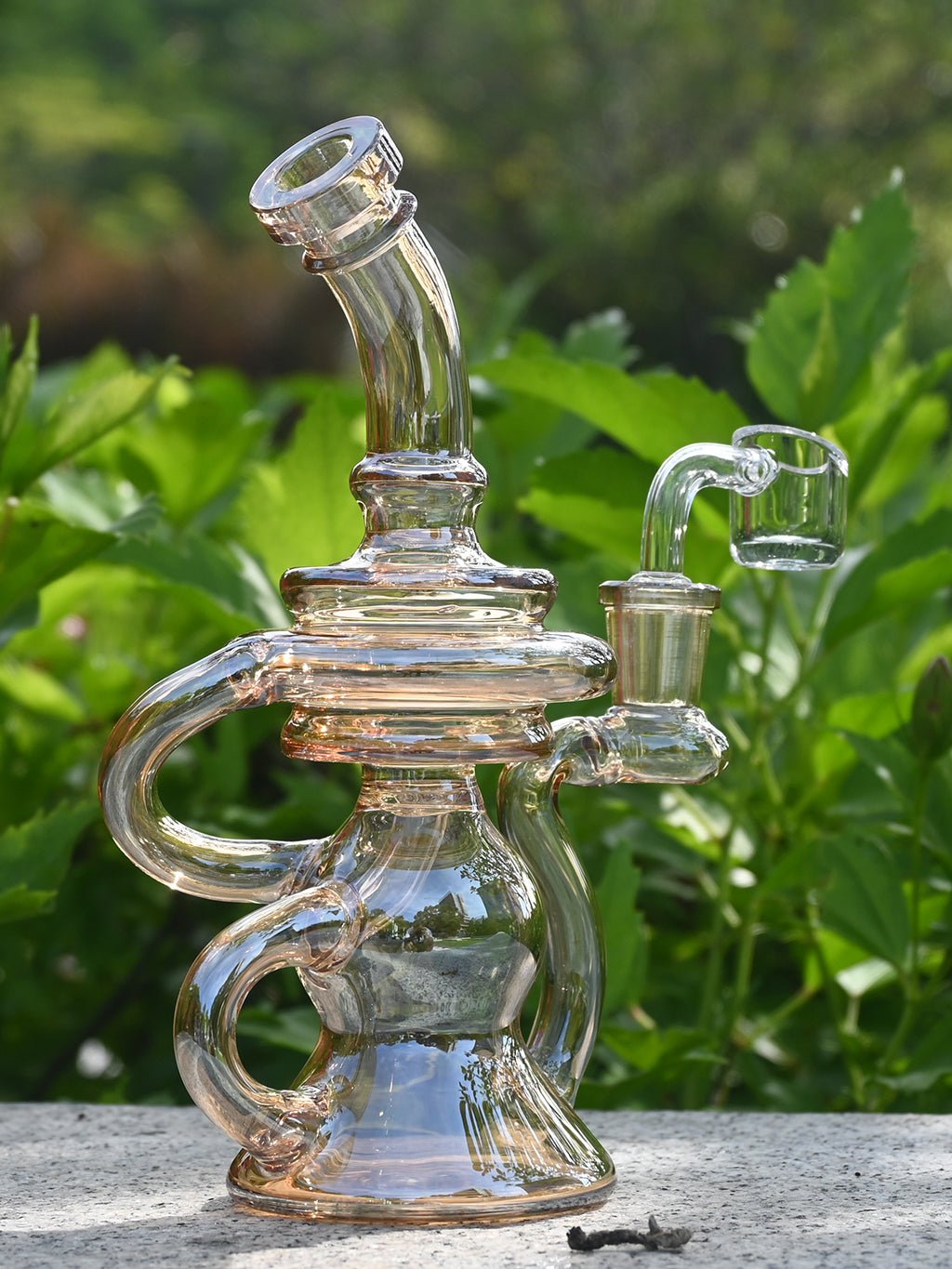 Metallic Klein Recycler Bong - Croia Glass