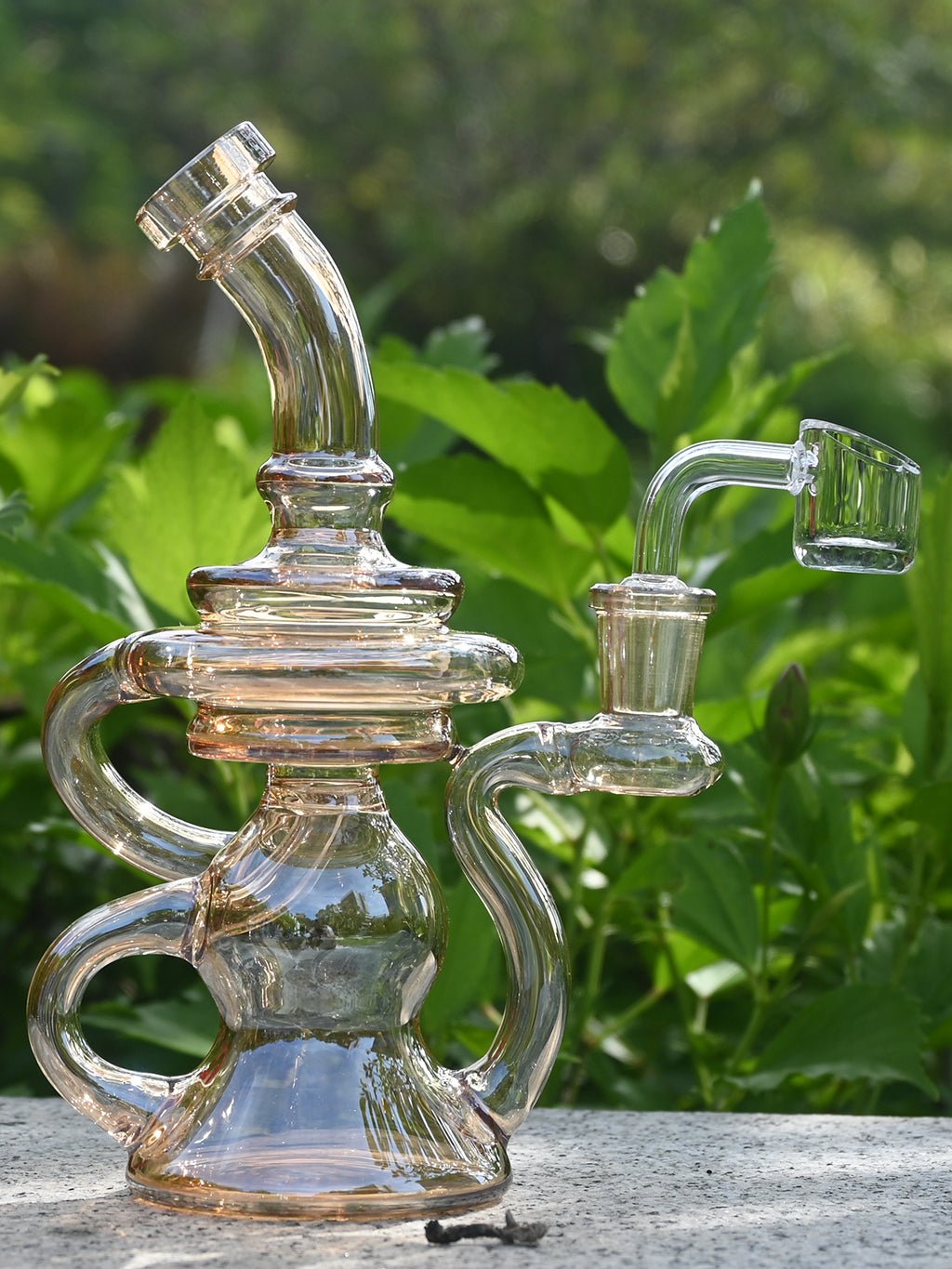 Metallic Klein Recycler Bong - Croia Glass