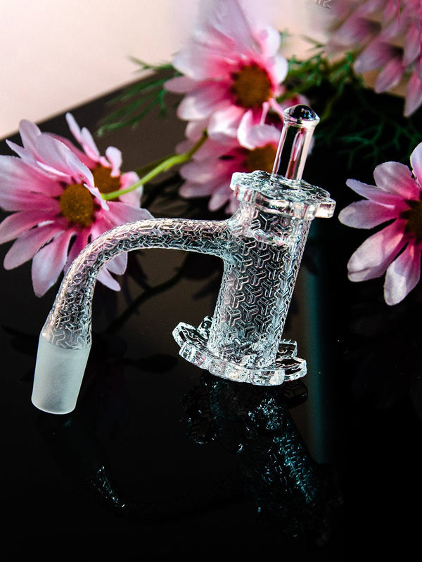 Unique Lotus Etched Quartz Set - Croia Glass