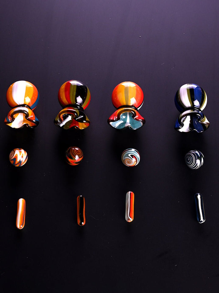 Wig Wag Strip Marble Terp Pearl Set - Croia Glass