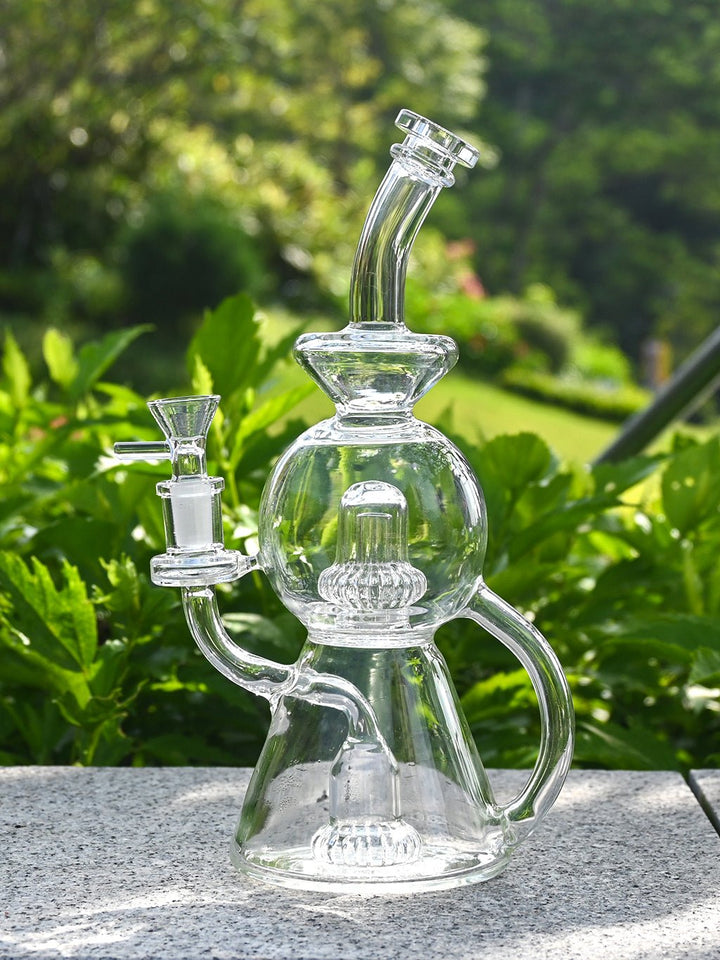 Double Crown Perc Recycler Bong - Croia Glass