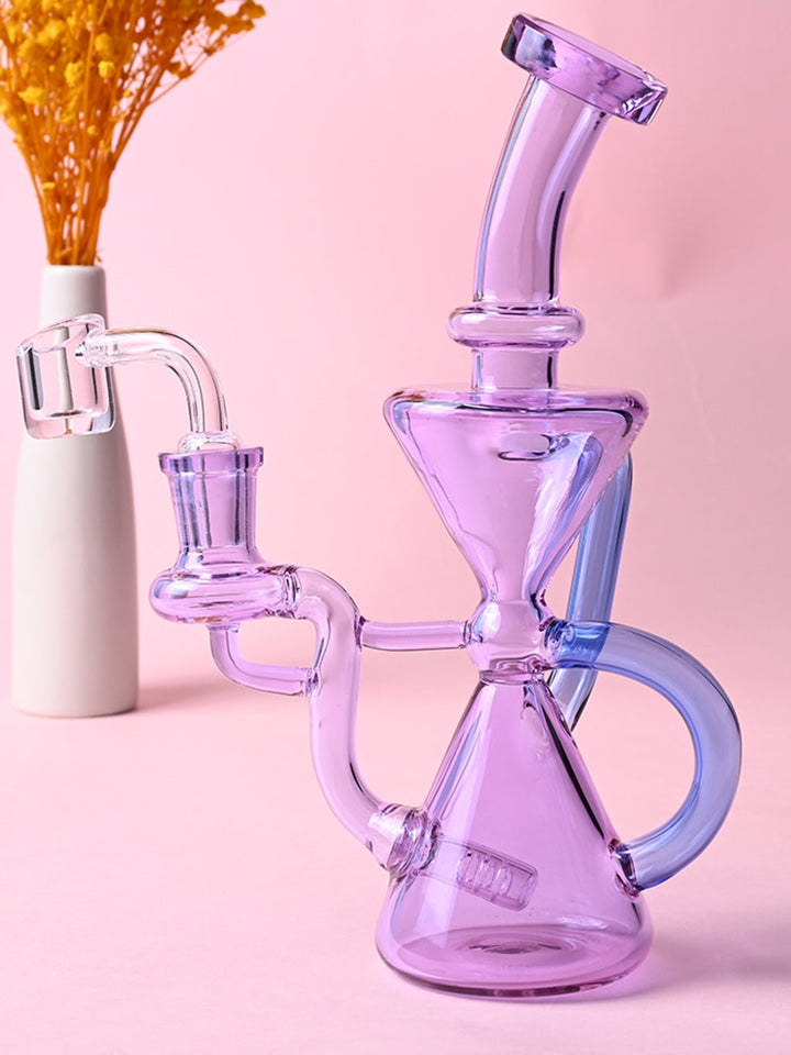 Double Uptake Hourglass Dab Rig - Croia Glass
