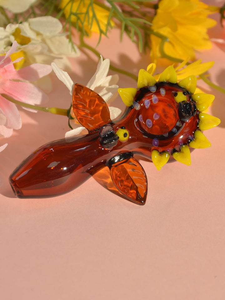 Flower Hand Pipe - Croia Glass