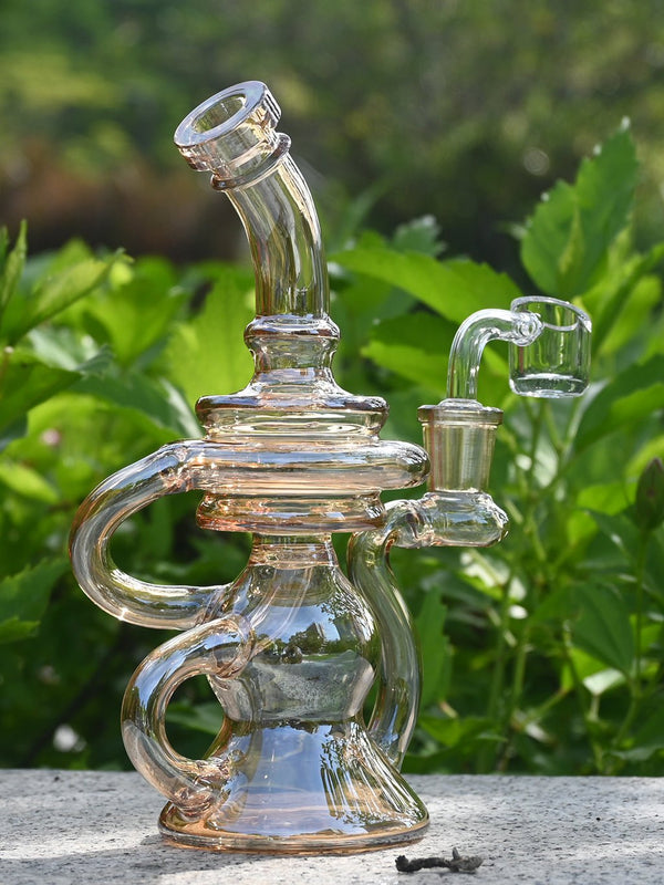 Best Tornado Klein Recycler Bongs Showerhead Perc Heady Glass Oil