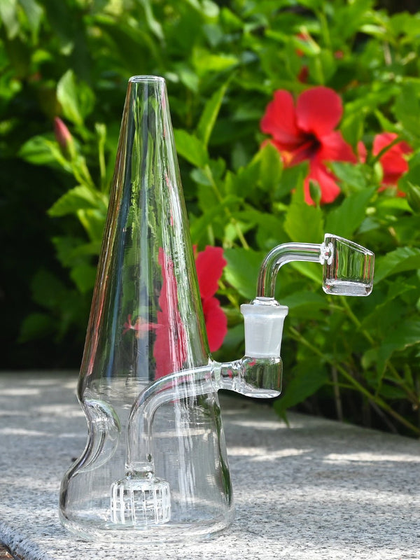 Thick Cone Bong With Holder - Croia Glass